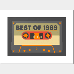 Vintage Best of 1989 31 Years Old Birthday Gift Ideas Cassette Posters and Art